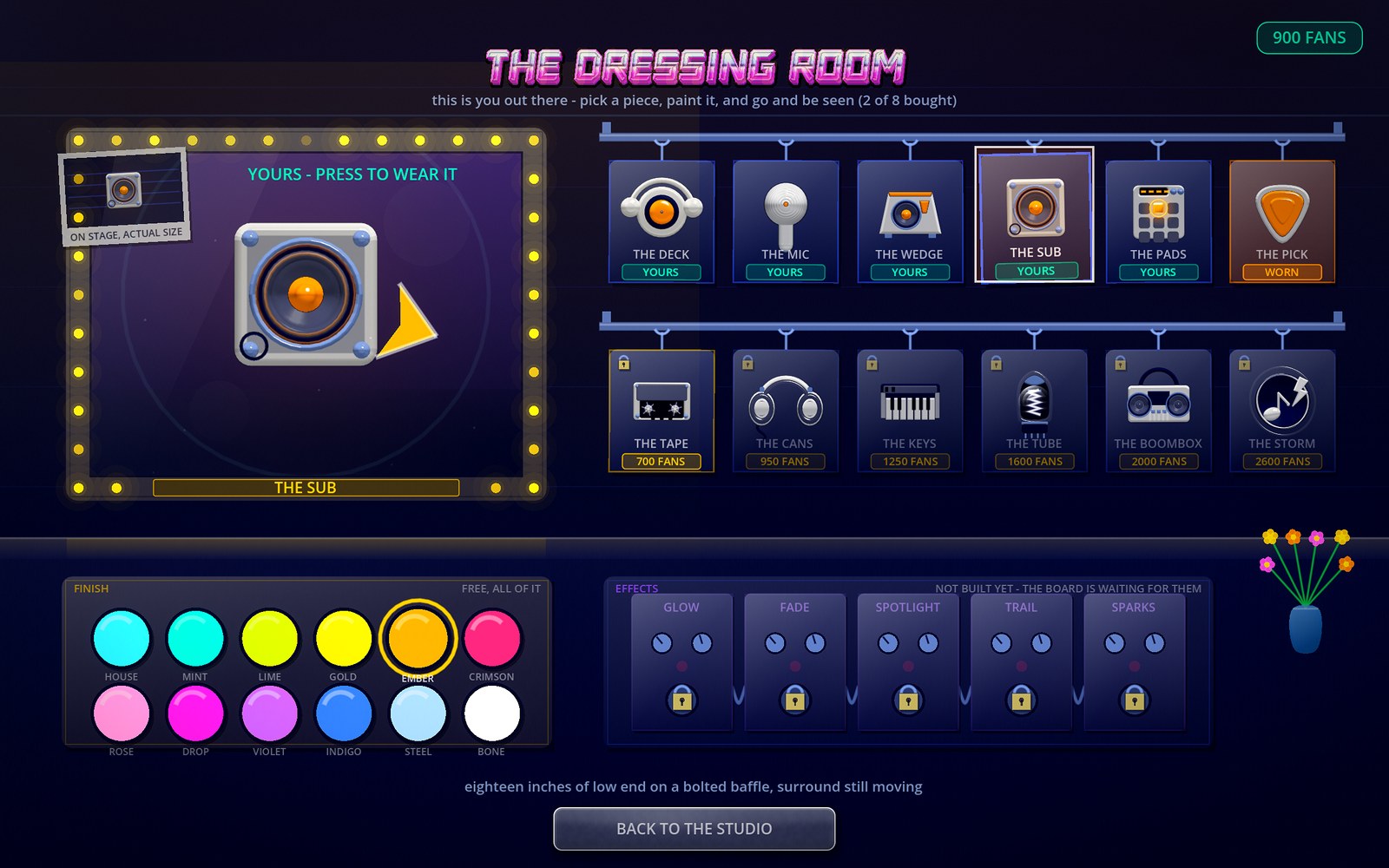 The dressing room