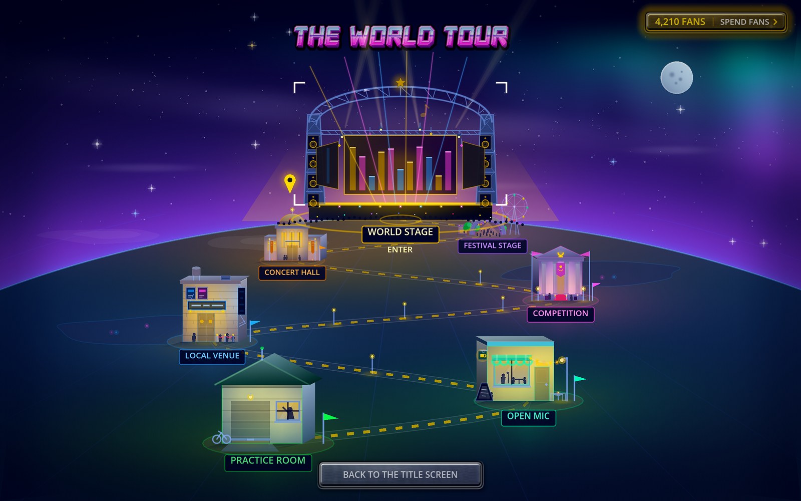The tour map, with the whole road open